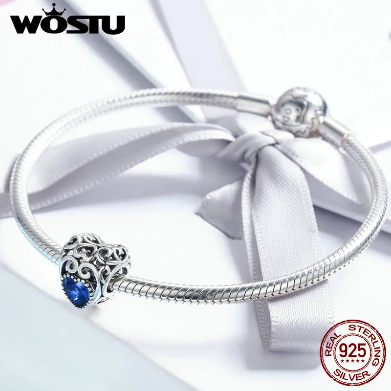 WOSTU высокое качество 925 Стерлинговое серебро камень месяца сентябрь Фирменное