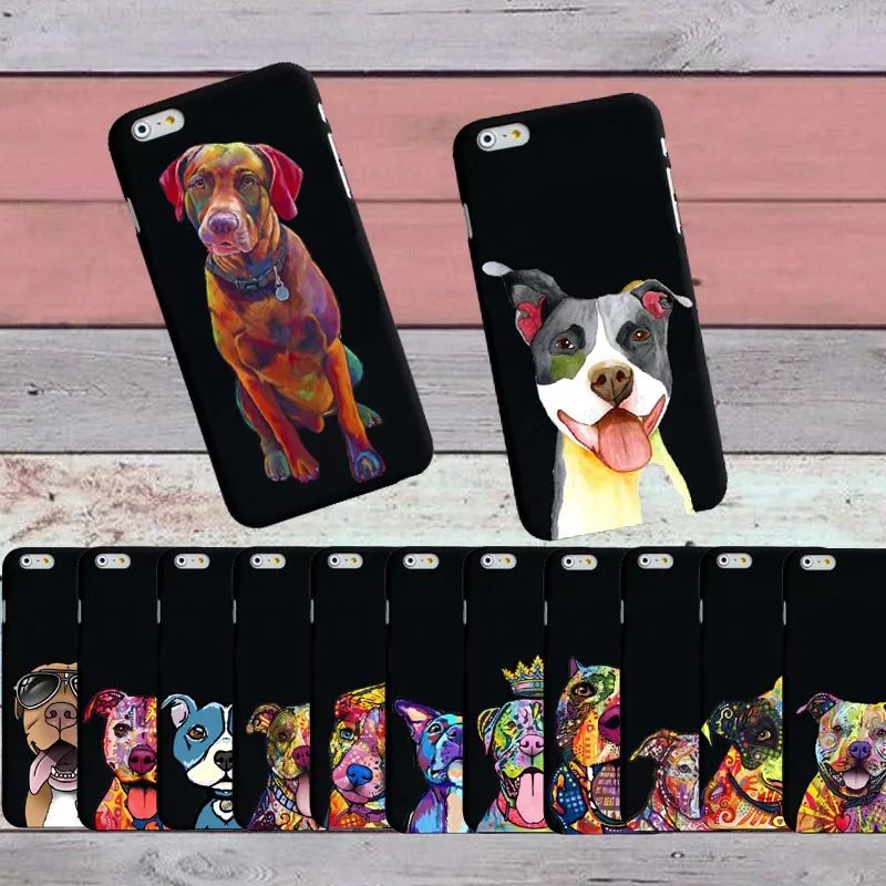 Seracase прекрасный стиль собака питбуль дизайн черный ТПУ чехлы для iphone 8 8Plus 7 7Plus 6 6s