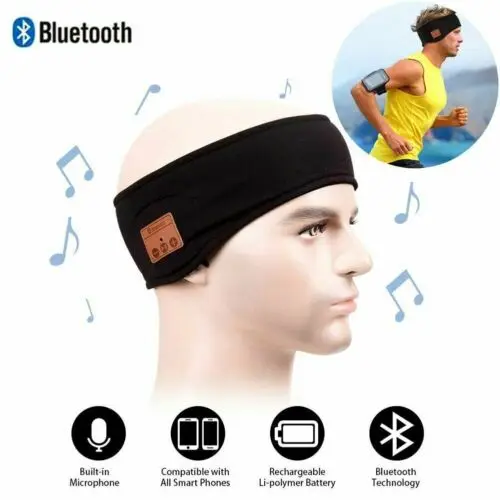 Беспроводные Bluetooth-наушники вязаная музыкальная головная повязка гарнитура с