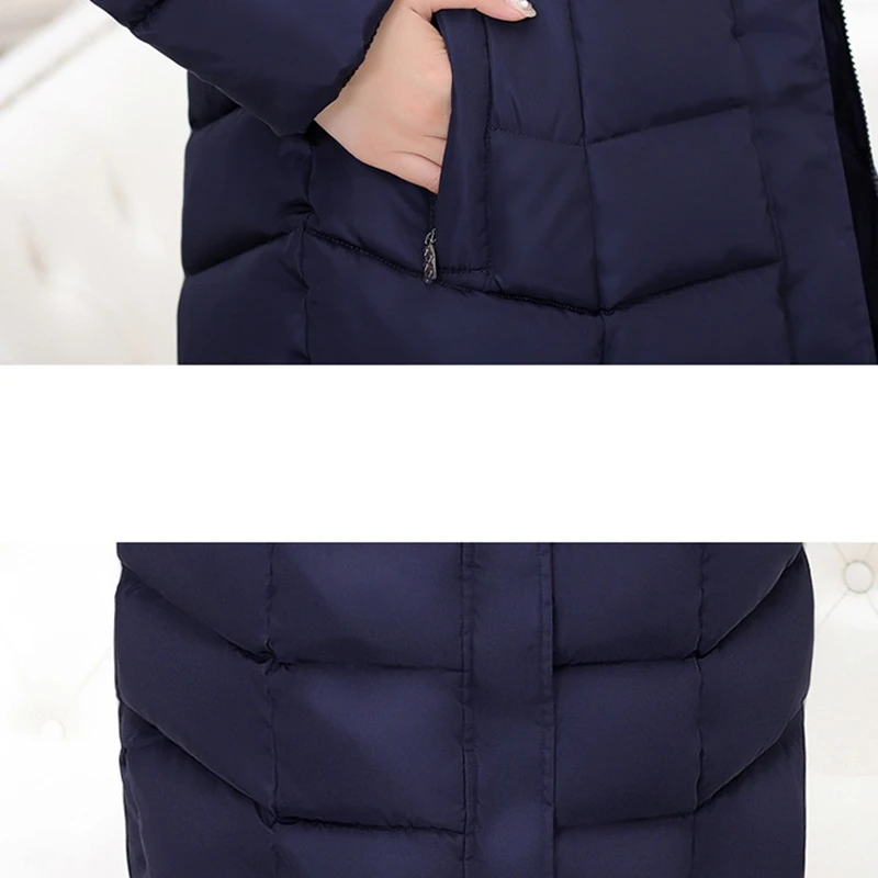 Зимняя куртка женская 2020 зимнее пальто Длинная парка роскошное с меховым