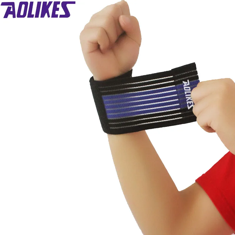 1 пара хлопковых эластичных лент AOLIKES для фитнеса повязка на руку тенниса