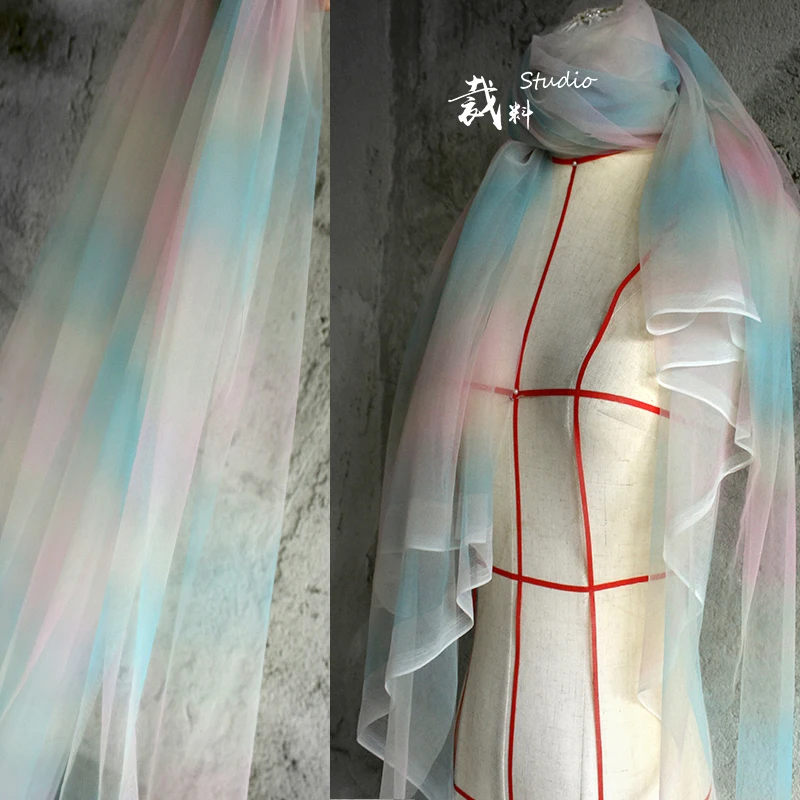 Японская суперпрозрачная эластичная градиентная Радужная сетчатая