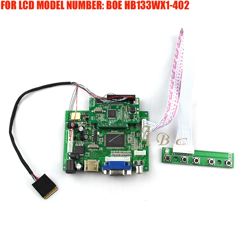 Плата контроллера EDP HDMI VGA 2AV LVDS модуль для бороды 13 3 дюйма 1366X768 30Pin 1 полоса TFT ЖК