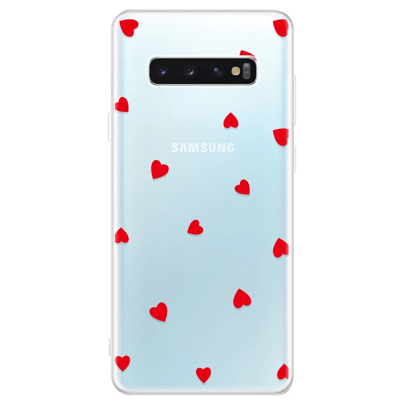 Чехол для samsung Galaxy S10, Мягкий ТПУ силиконовый прозрачный чехол для телефона, для Galaxy S10e S10 Plus S10+ чехол для пары - Цвет: 25