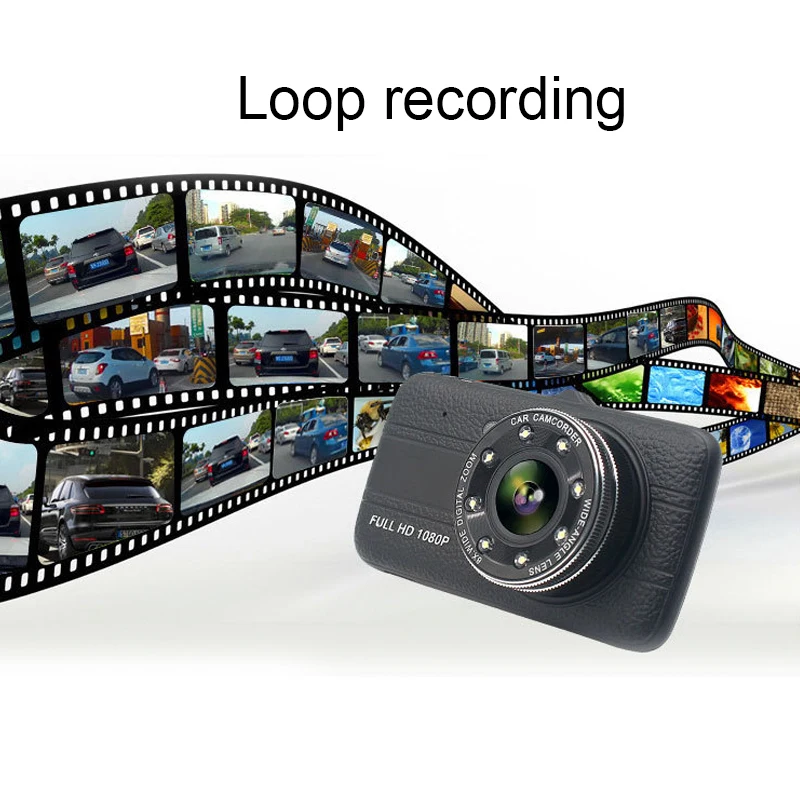 4 &quotЖК экран Автомобильный видеорегистратор камера Full HD 1080P 170 градусов широкий