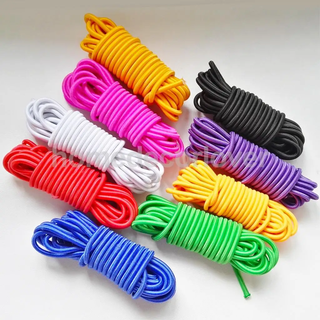 

5mm x 5 Meters Strong Elastic Bungee Rope Shock Cord Tie Down DIY Accessories for Kayak Boat Caravans