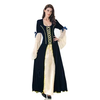 free shipping sexy medieval princess costume for women long satin bandage dress medieval costume ball wear carnival dress