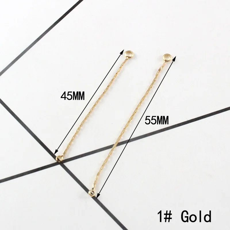 Позолоченная цепочка с кисточками и двумя кольцами Минималистичная застежка для