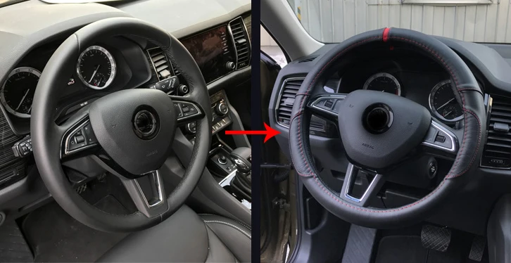 Чехол на руль для SKODA KAROQ 2018 1 шт.|covers for steering wheels|steering wheel coverwheel cover |