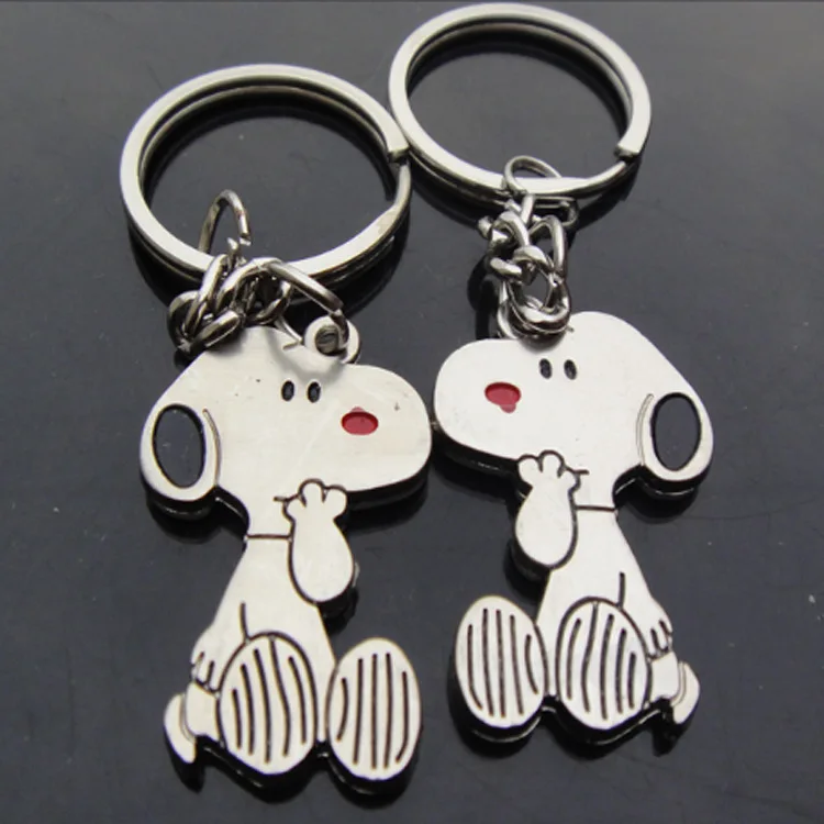 Собака брелок мультфильм романтический тапочки для влюбленных милый ключей