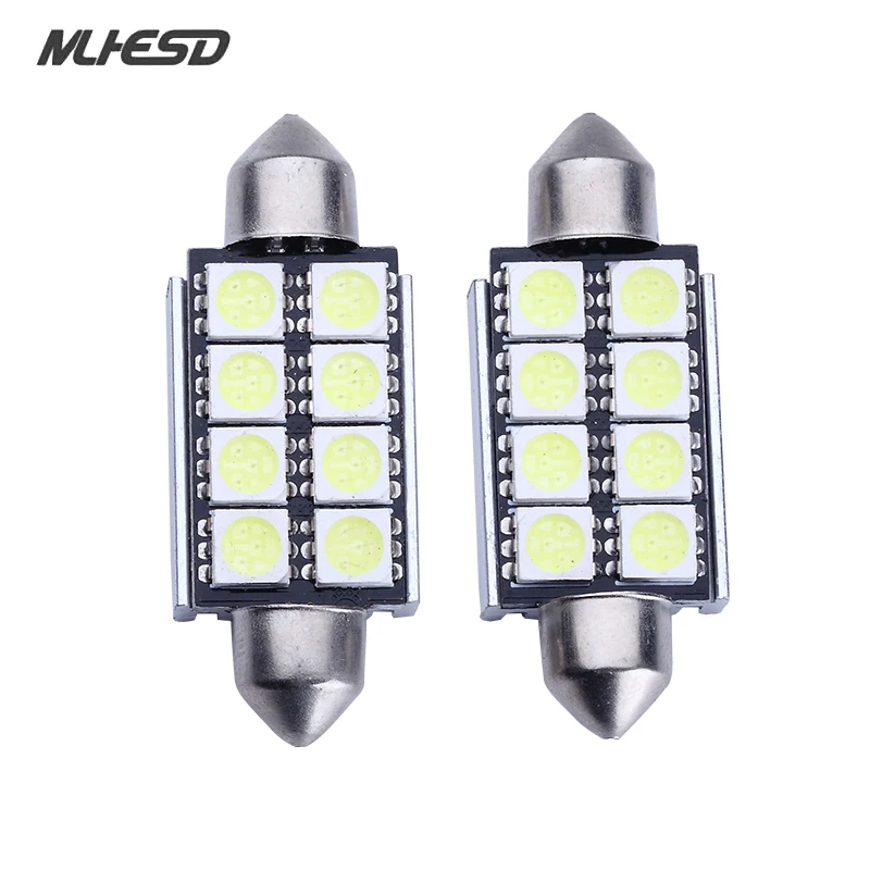 10 шт. гирлянда 8SMD 39 мм 42 canbus 5050 светодиодный Branco Canbus Dome Telhado 12 В 3 Вт лампада Luz Para Carro