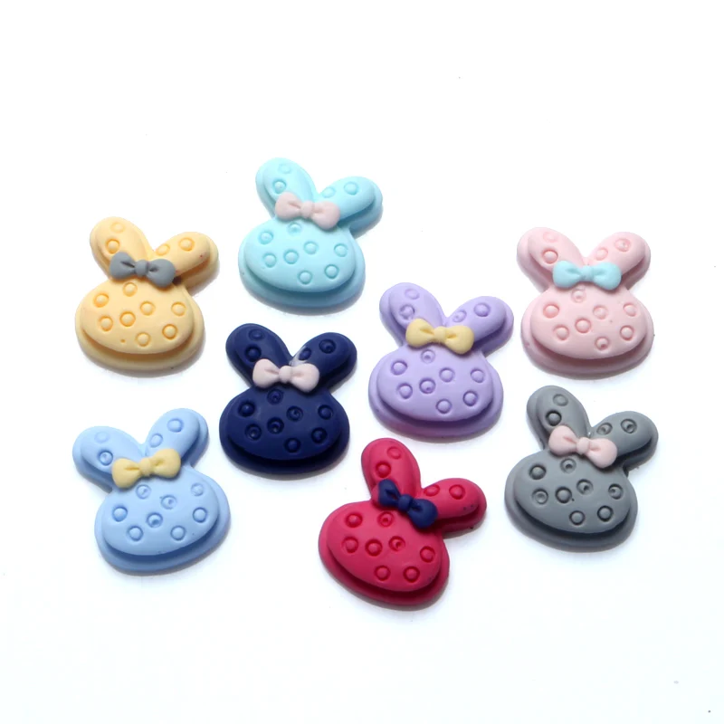 30Pcs Mixed Resin Rabbit Decoration Crafts Kawaii Beads Flatback Cabochon Embellishments For Scrapbooking DIY Accessories | Дом и сад