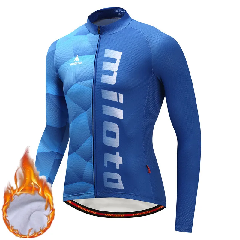 Miloto Pro Team Велоспорт Джерси тепловой флис зима с длинным рукавом велосипедная Одежда для велоспорта горная Форма велосипед Джерси - Цвет: Color 10