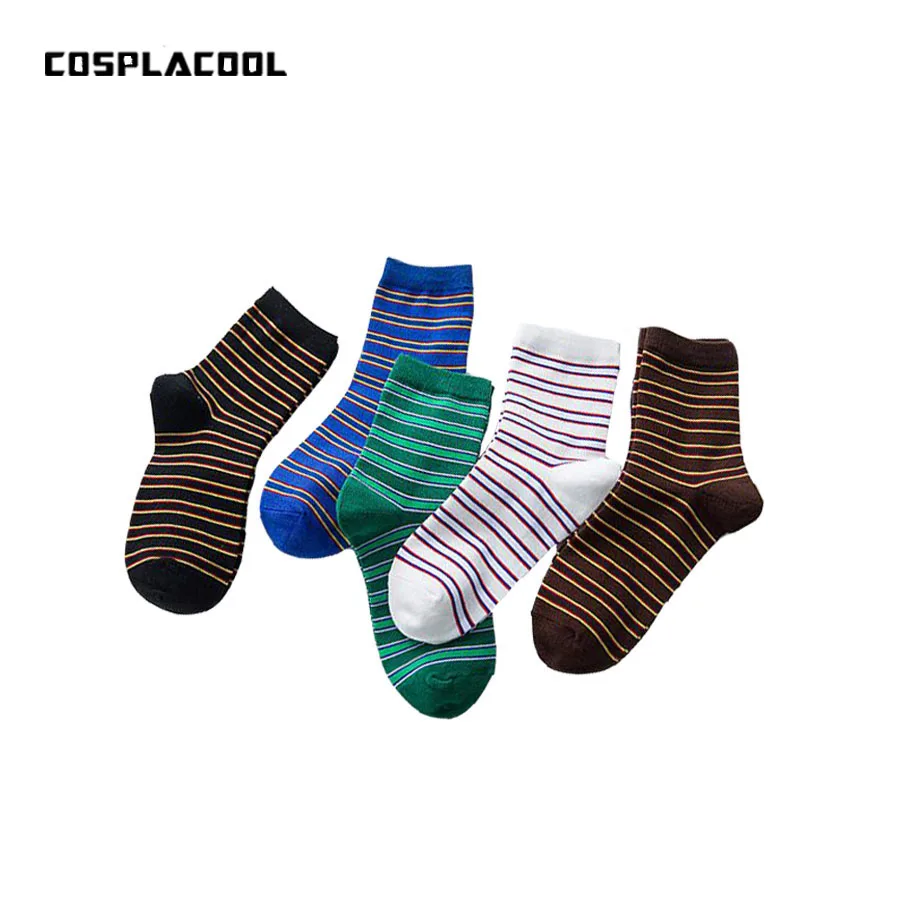 

[COSPLACOOL]New Fashion Striped Pattern Socks Women Fall/Winter Meias Cotton In Tube Socks Calcetines Mujer