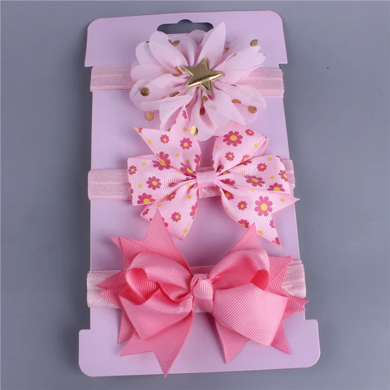 Pudcoco/комплект из 3 предметов головной убор модные детские банты с цветами для