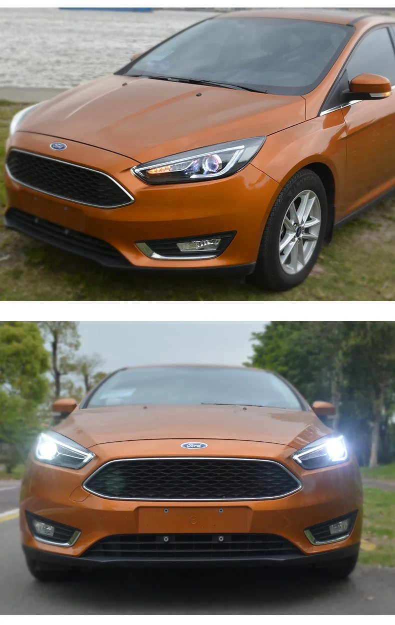 Автомобильный Стайлинг 2 шт./1 комплект светодиодный фары для ford focus налобный фонарь для ford светодиодная фара для focus- налобный фонарь