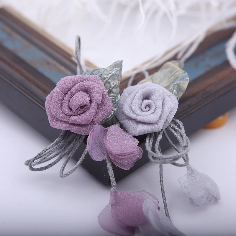 Кружевные цветы ручной работы корсаж 4 шт./лот кружевная ткань полиэстер