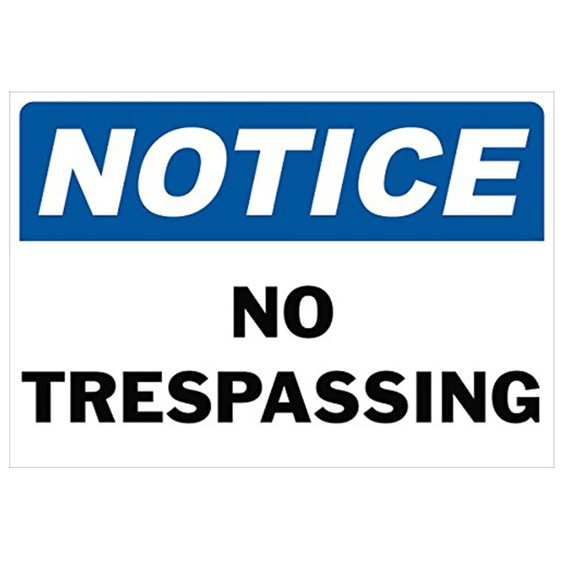 Примечание: вход воспрещен! Ретро Оловянная пластина металлические знаки