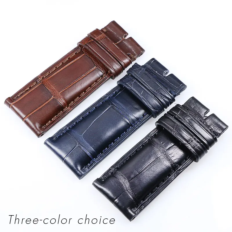 Ремешок для часов с крокодиловым ремешком из натуральной кожи 20 мм 22 коричневый