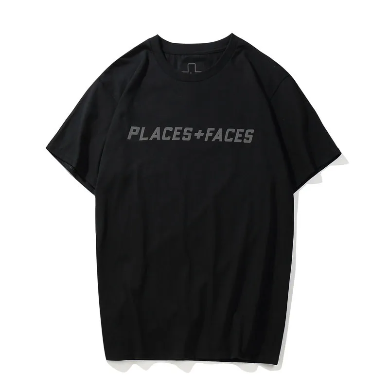 Футболка с надписью Places + Faces для мужчин и женщин летняя уличная одежда в стиле хип