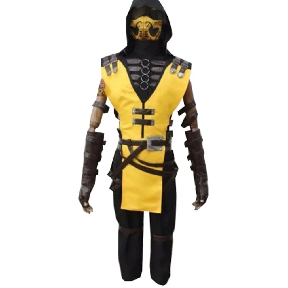 Игра Mortal Kombat X Скорпион Ханзо хасаси Косплей Костюм для взрослых полный набор наряд на заказ