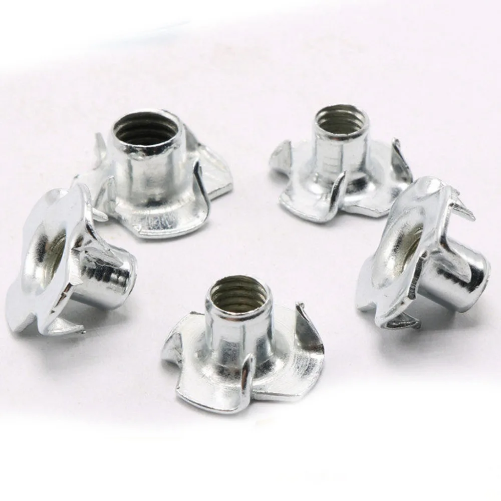 100 шт. оцинкованная мебельная доска из углеродистой стали с четырьмя гаечками M4 M5