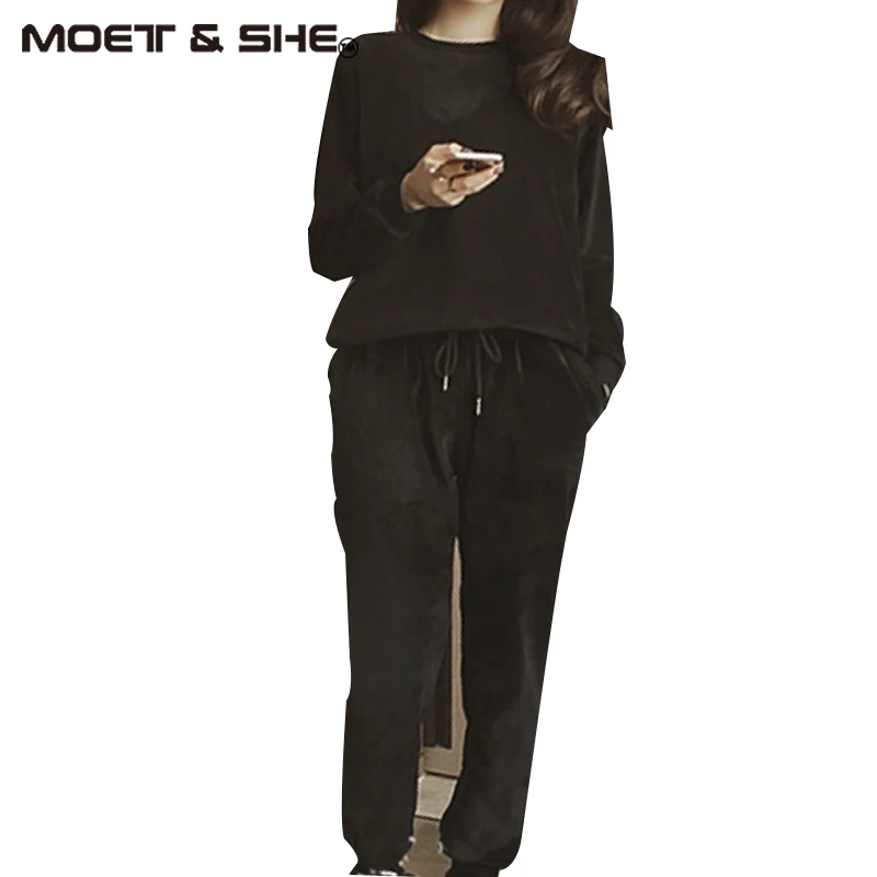 Бархатный спортивный костюм комплект из двух предметов женский сексуальный