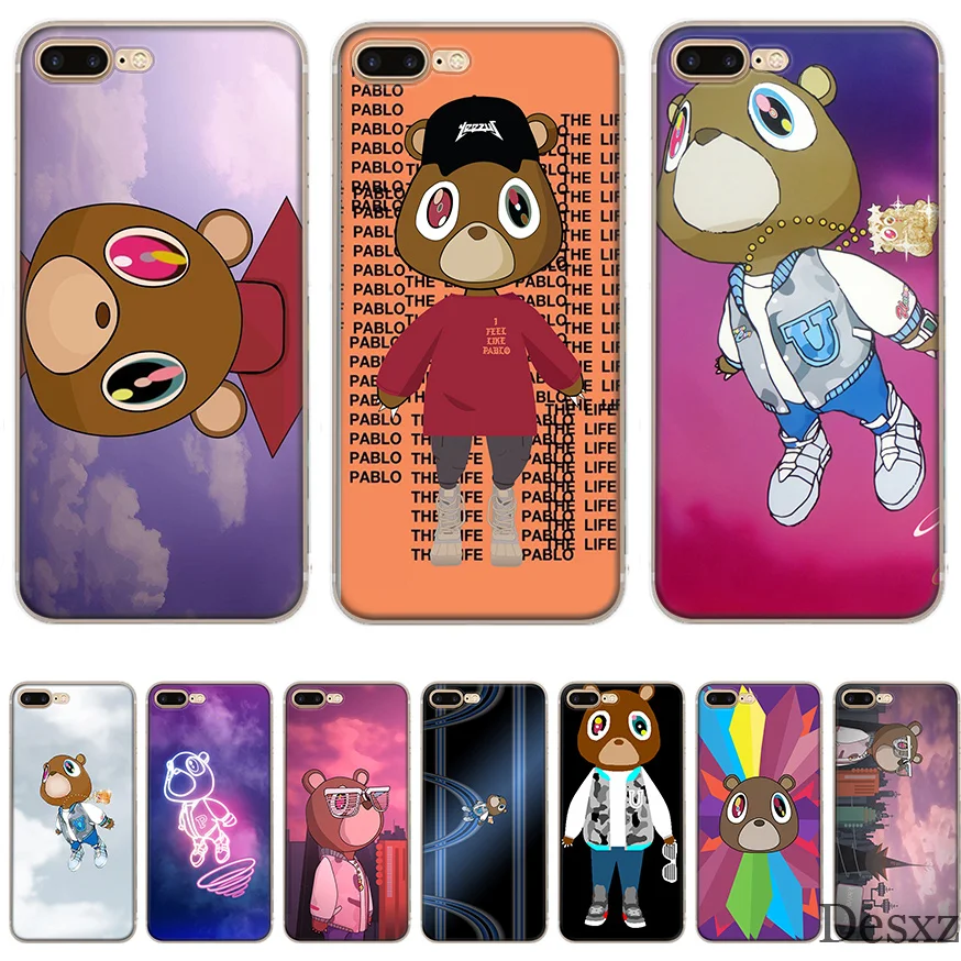 Чехол для телефона iPhone 11 Pro 7 8 6 6s Plus X XR XS Max 5 5S SE чехол Kanye West Graduation bear|Чехлы-накладки|