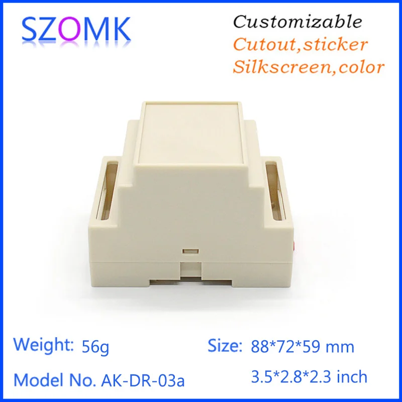 Бесплатная доставка пластиковая коробка для электроники plc din rail box (1 шт.) 88*72*59 мм