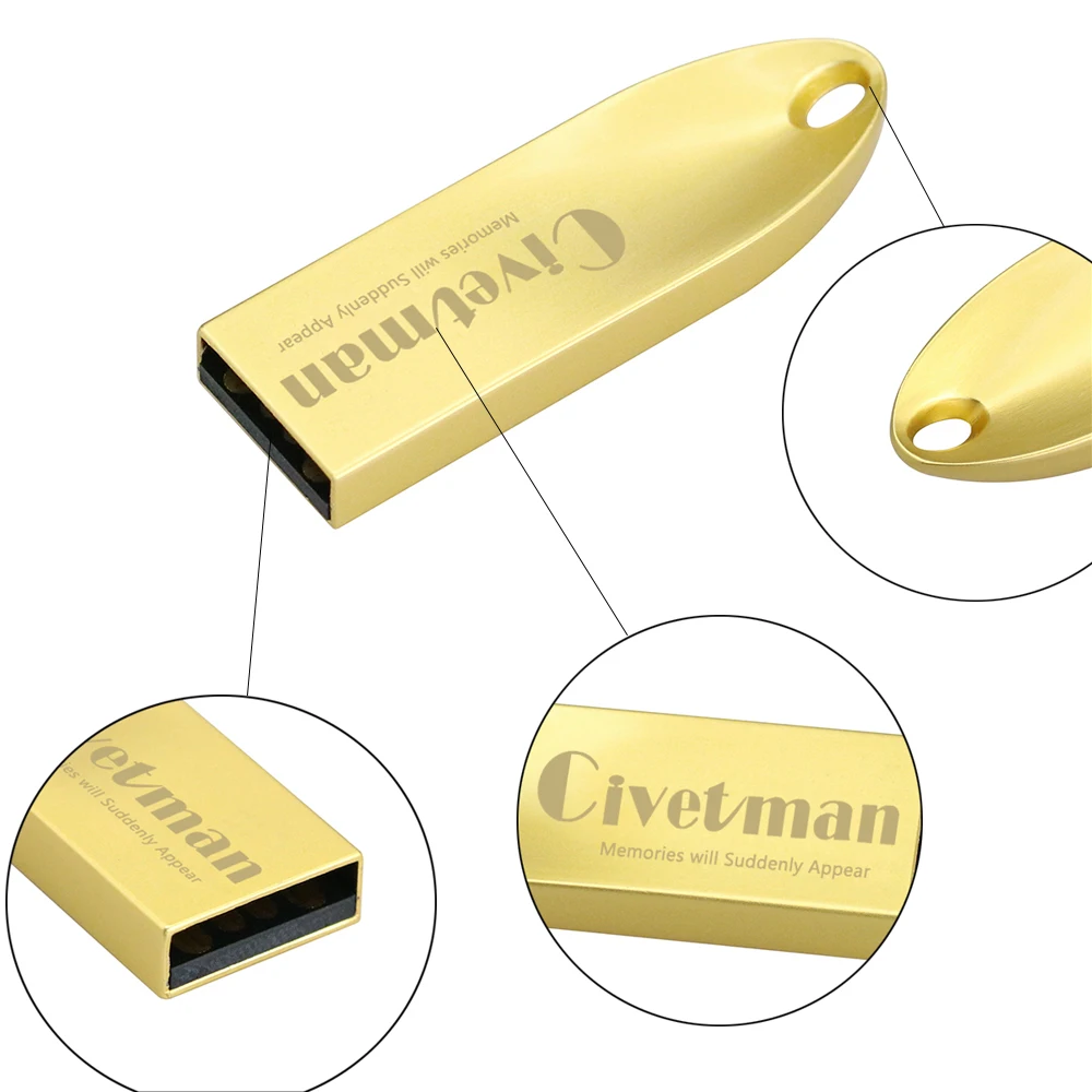 USB флеш накопитель Civetman металлический внешний мини 128 ГБ 2 0 64 карта памяти 16 32 ГБ|USB