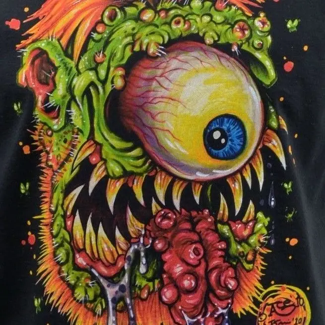 Мужская футболка Jonny ACE DRAG SLOB MONSTER GROSS COMIX LOWBROW ART EYEBALL S 5XL|Мужские футболки| |