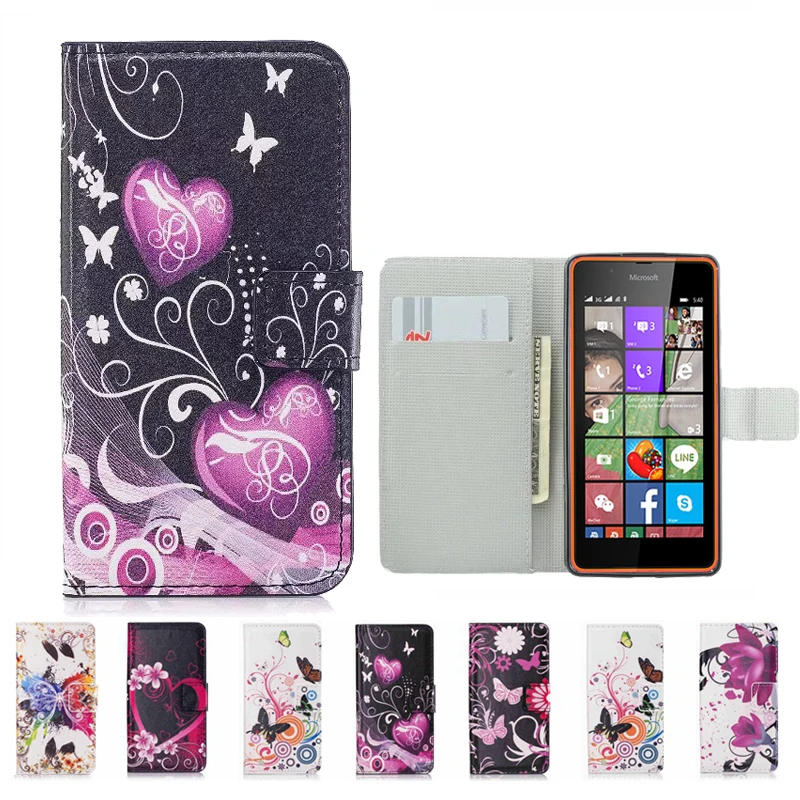 Кожаный чехол бумажник для телефона Nokia Lumia 535 630 635 930 540 640 X 520 925 650 950 с откидной