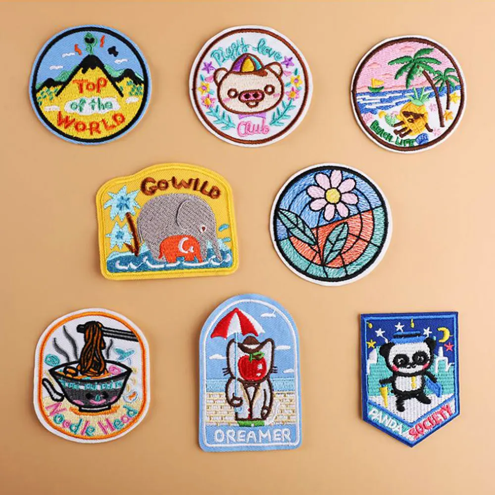 Нашивка С Вышивкой слон свинка Рон нашивка сделай сам для подложки куртки