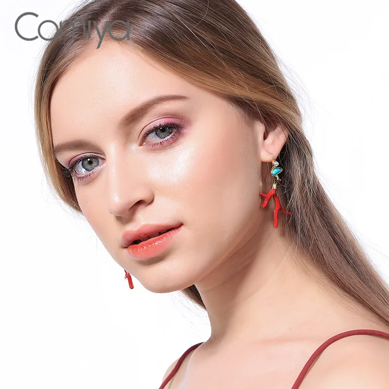 Оригинальные женские серьги Comiya, милые длинные висячие серьги из цинкового сплава с абстрактным узором, AliExpress Серьги Brincos Para As Mulheres