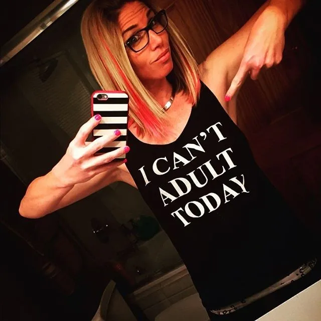 Майка для взрослых I CAN'T TODAY, топы с буквенным принтом, сексуальная майка Debardeur Femme, Топ для женщин, повседневные футболки, свободные Забавные топы, майки