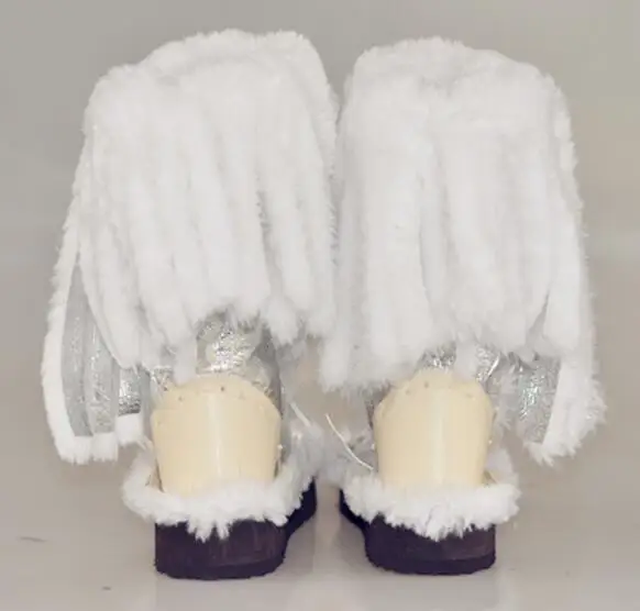 Eskimo/Стильные очень популярные модные женские зимние ботинки на меху с бахромой зимние теплые ботинки с круглым носком разноцветные женские ботинки до середины икры без застежки