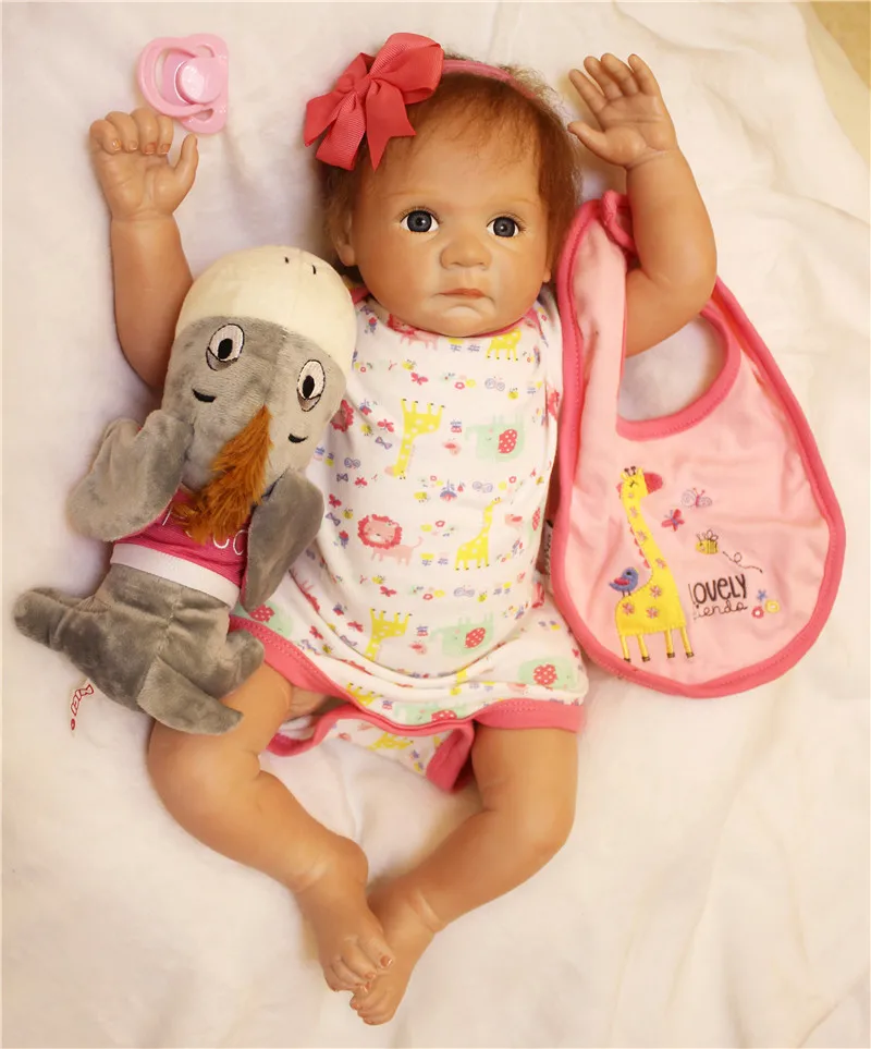Кукла реборн детская мягкая силиконовая Реалистичная кукла младенец 50 см