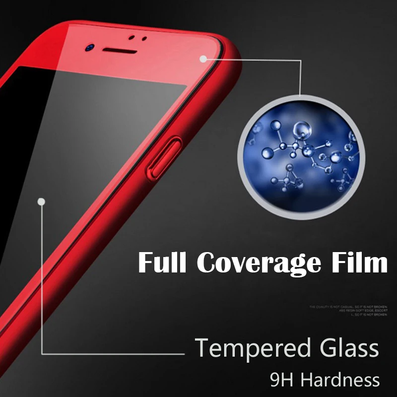 Защитное стекло 3 D для iPhone 7 6 Plus закаленное Apple 3D круглая изогнутая защита экрана