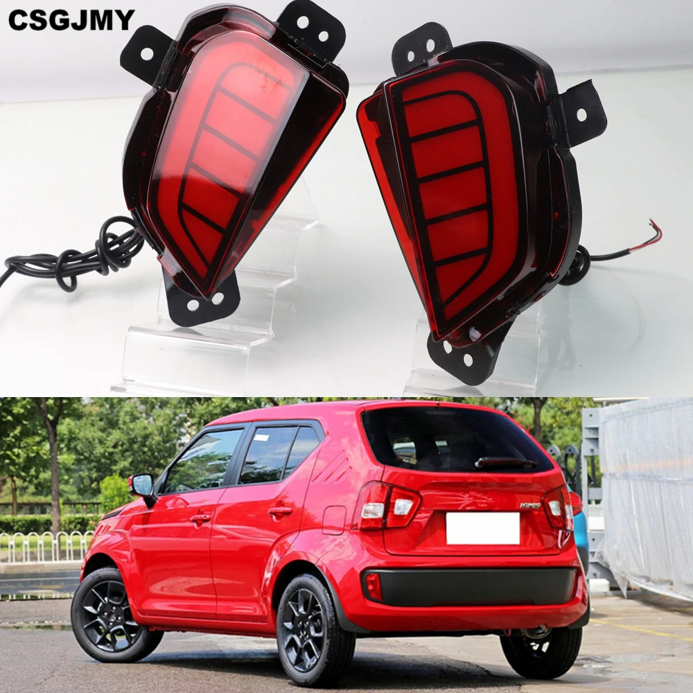 CSGJMY 2 шт для Suzuki Ignis 2016 2017 2018 2019 светодиодные задние тормозные огни бампер