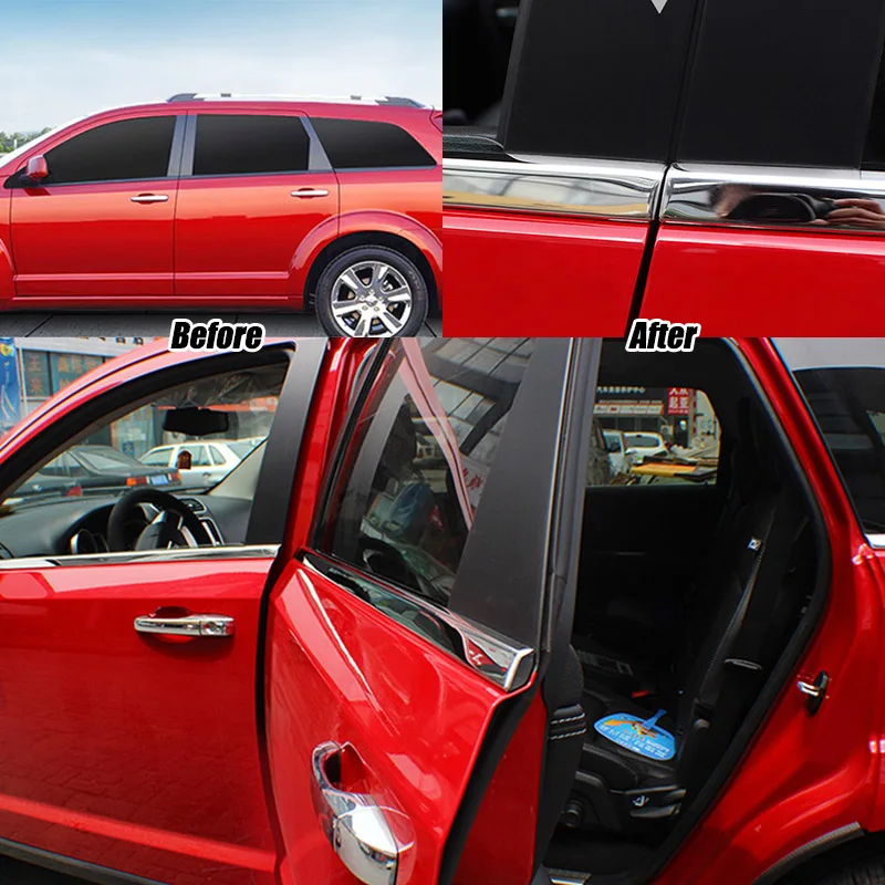 AX сбоку окно литья объемного отделка рамка Chrome Внутри для Dodge Journey Fiat Freemont 2009