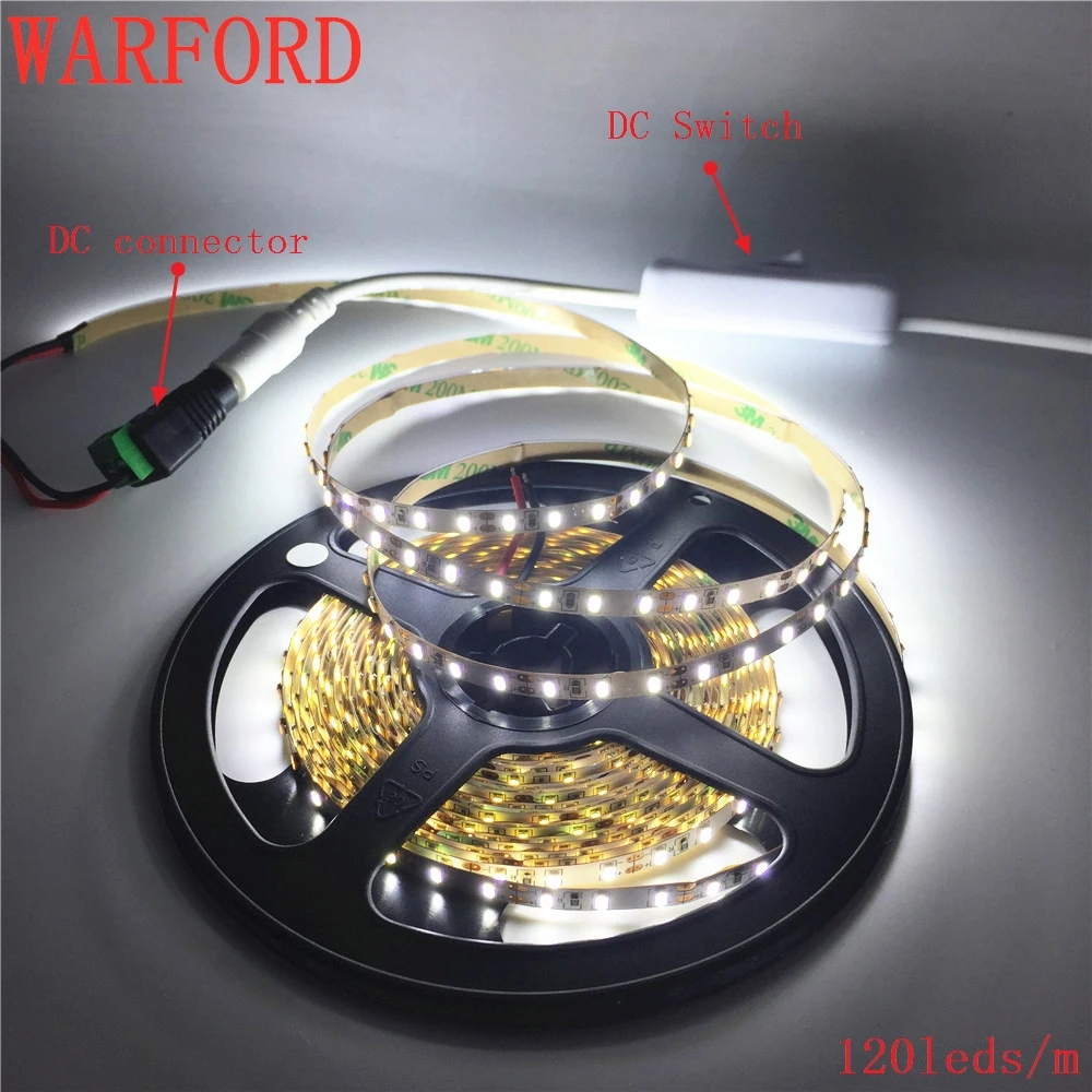 DC12V 3014 120leds/m 600leds IP30/IP65 Non-waterproof/Waterproof in Heat shrinkable tube White / warm white Red /blue Green | Освещение