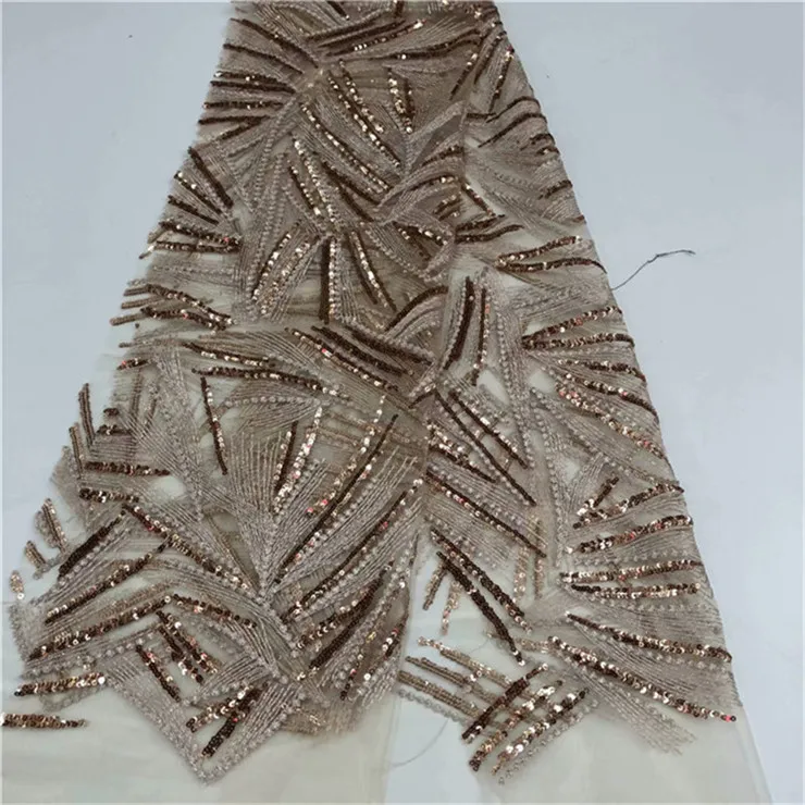 2018 новая нигерийская кружевная ткань чистые черные блестки африканская