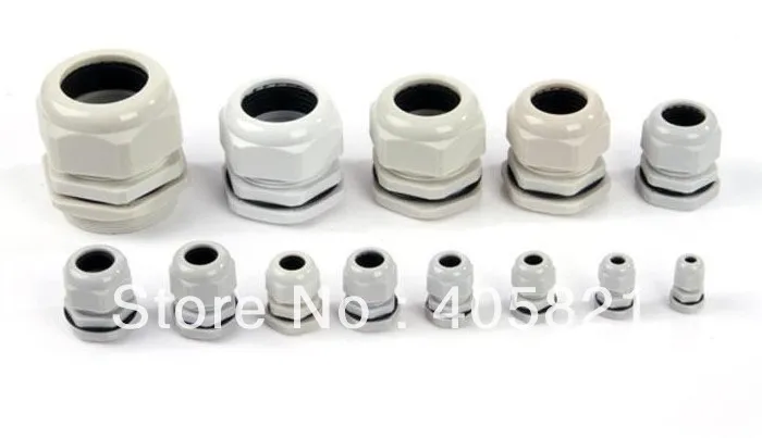 

Free shipping! PG16 IP68 Light Grey Waterproof Nylon Cable Gland For 10-14mm Cable Range