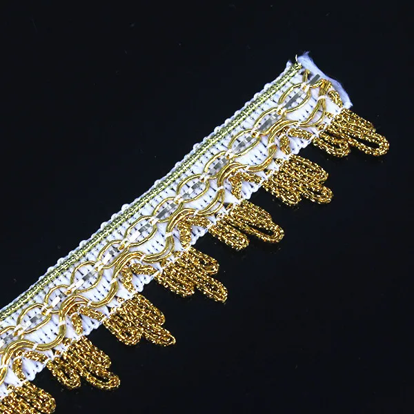 Плетеная Золотая отделка Ремесло кружевная лента для аппликации украшение