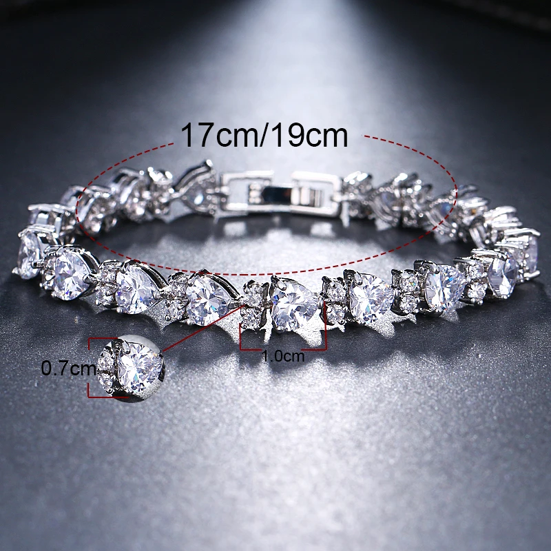 Лидер продаж 2018 браслет GMGYQ в форме сердца из фианита Персиковые браслеты для