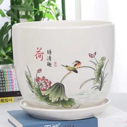 Креативный ручной росписью суккуленты цветок балконные горшки зеленый горшок с