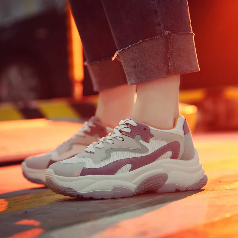 UNN/2018 летние женские кроссовки из дышащего сетчатого материала на шнуровке с