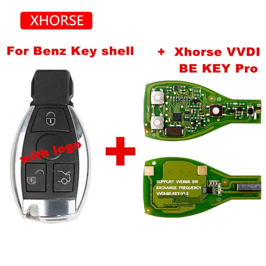 Умный ключ оболочки 3 кнопки для Mercedes Benz сборка с VVDI BE Key Pro идеально обмен Xhorse MB BGA
