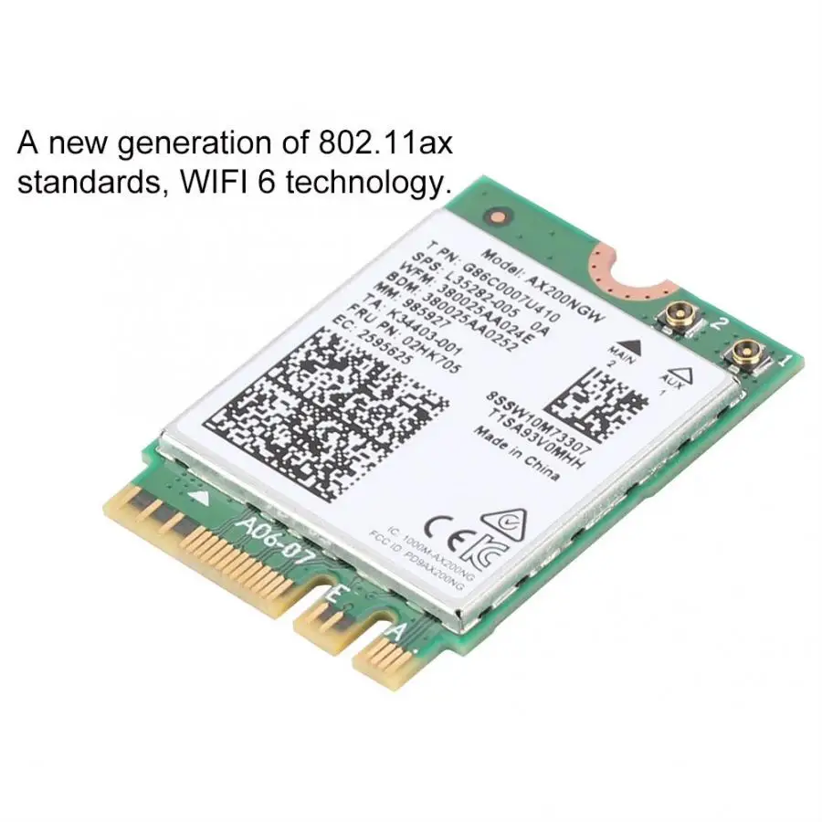 Для Intel AX200NGW 802.11AX WIFI6 2,4 Гбит/с Двухдиапазонная беспроводная сетевая карта с Bluetooth 5,0 для Intel AX200NGW сетевая карта