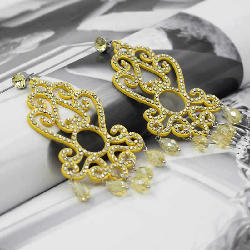 Серьги VONNOR для женщин гипербольные большие серьги вельветовые полые китайские